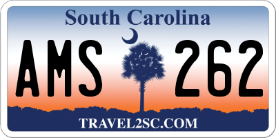 SC license plate AMS262