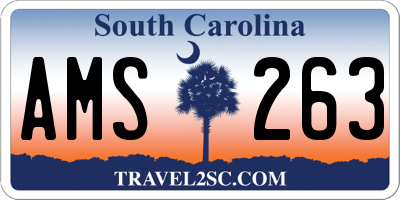 SC license plate AMS263