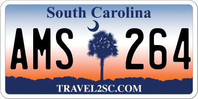 SC license plate AMS264
