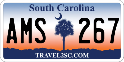 SC license plate AMS267