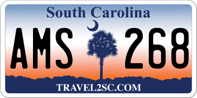SC license plate AMS268