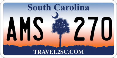 SC license plate AMS270