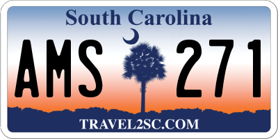 SC license plate AMS271