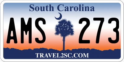 SC license plate AMS273