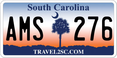 SC license plate AMS276