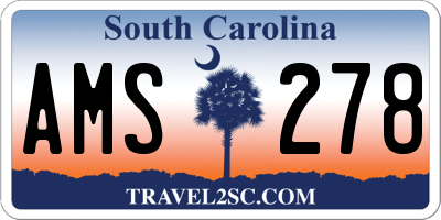 SC license plate AMS278
