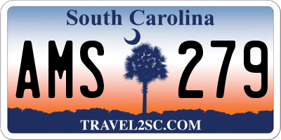 SC license plate AMS279