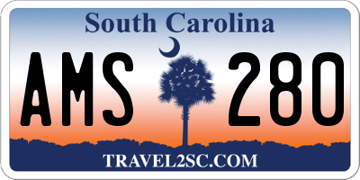 SC license plate AMS280