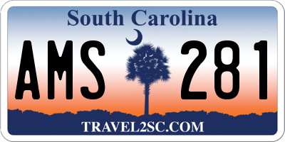 SC license plate AMS281