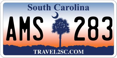 SC license plate AMS283