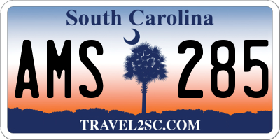 SC license plate AMS285