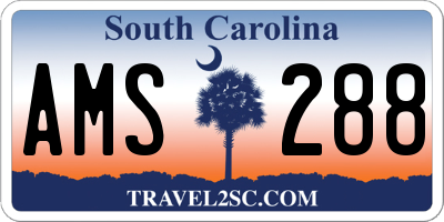 SC license plate AMS288