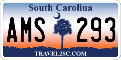 SC license plate AMS293