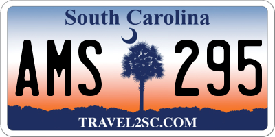 SC license plate AMS295