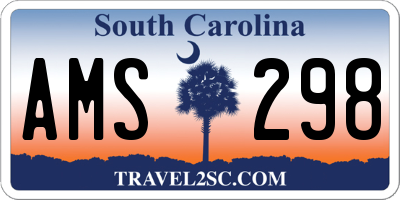 SC license plate AMS298