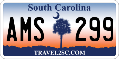 SC license plate AMS299