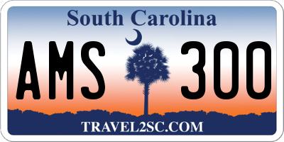 SC license plate AMS300