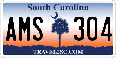 SC license plate AMS304
