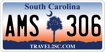 SC license plate AMS306