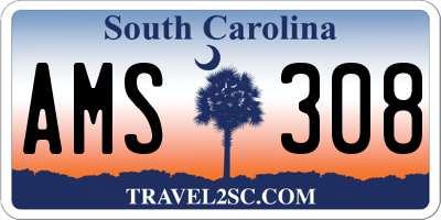 SC license plate AMS308