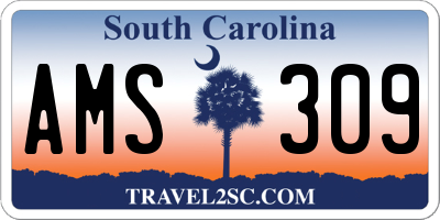 SC license plate AMS309