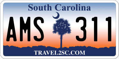 SC license plate AMS311