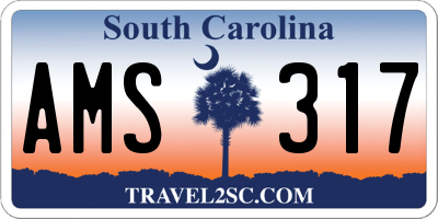 SC license plate AMS317