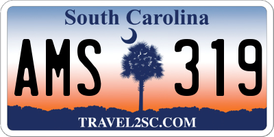 SC license plate AMS319