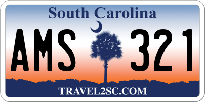 SC license plate AMS321