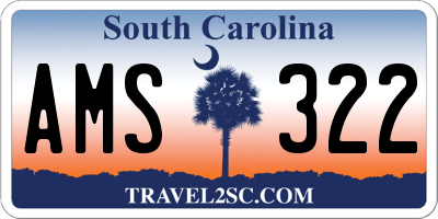 SC license plate AMS322