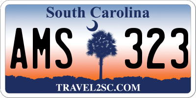SC license plate AMS323