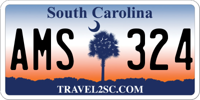 SC license plate AMS324