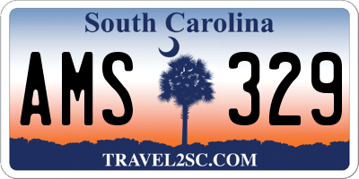 SC license plate AMS329