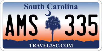 SC license plate AMS335