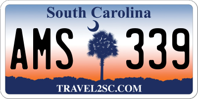 SC license plate AMS339