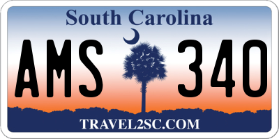 SC license plate AMS340