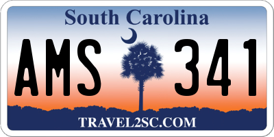 SC license plate AMS341
