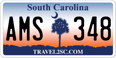 SC license plate AMS348