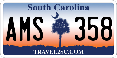 SC license plate AMS358