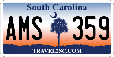 SC license plate AMS359
