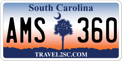SC license plate AMS360