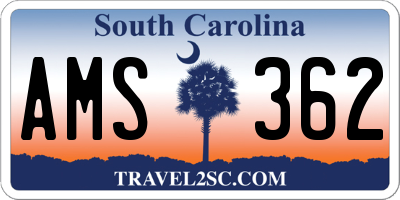 SC license plate AMS362