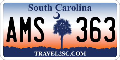 SC license plate AMS363