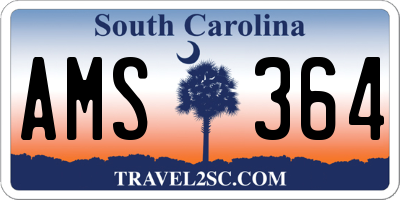 SC license plate AMS364