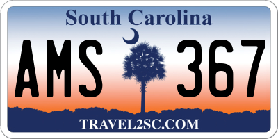 SC license plate AMS367