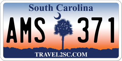 SC license plate AMS371