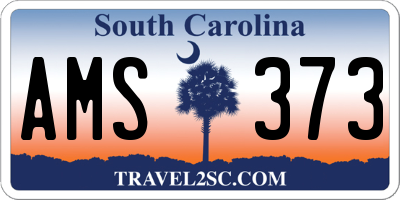 SC license plate AMS373