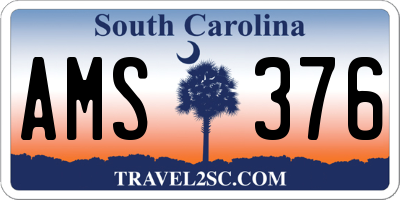 SC license plate AMS376