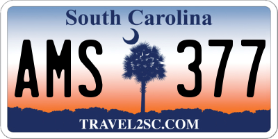 SC license plate AMS377