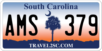 SC license plate AMS379